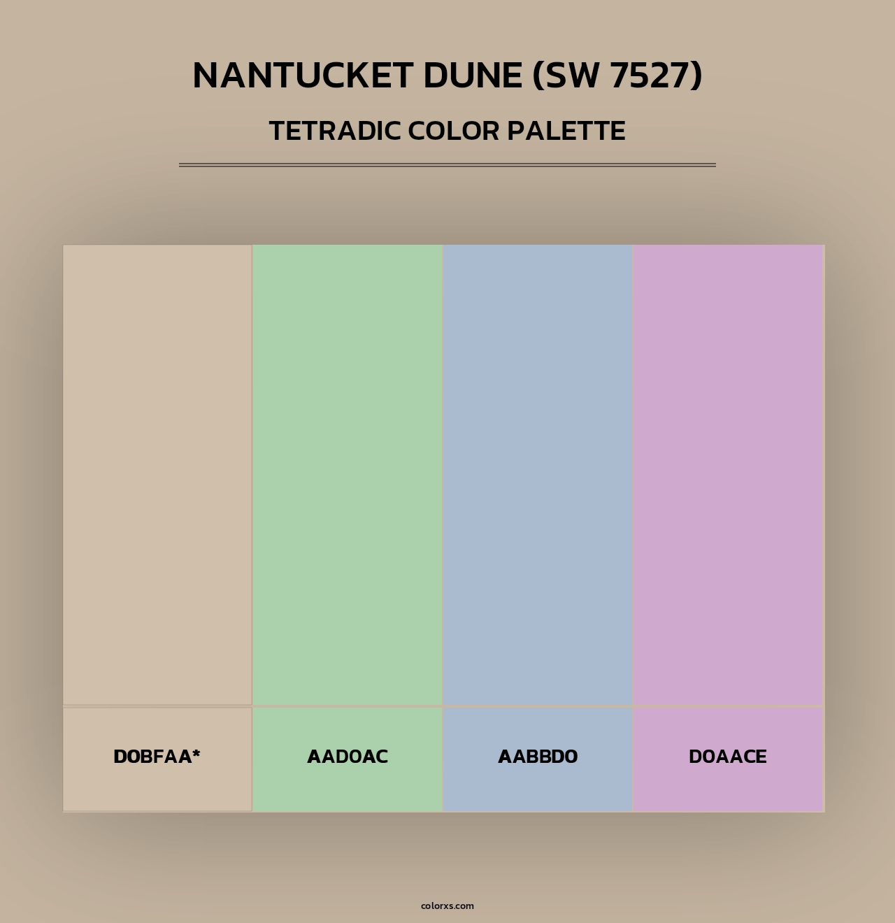 Nantucket Dune (SW 7527) - Tetradic Color Palette