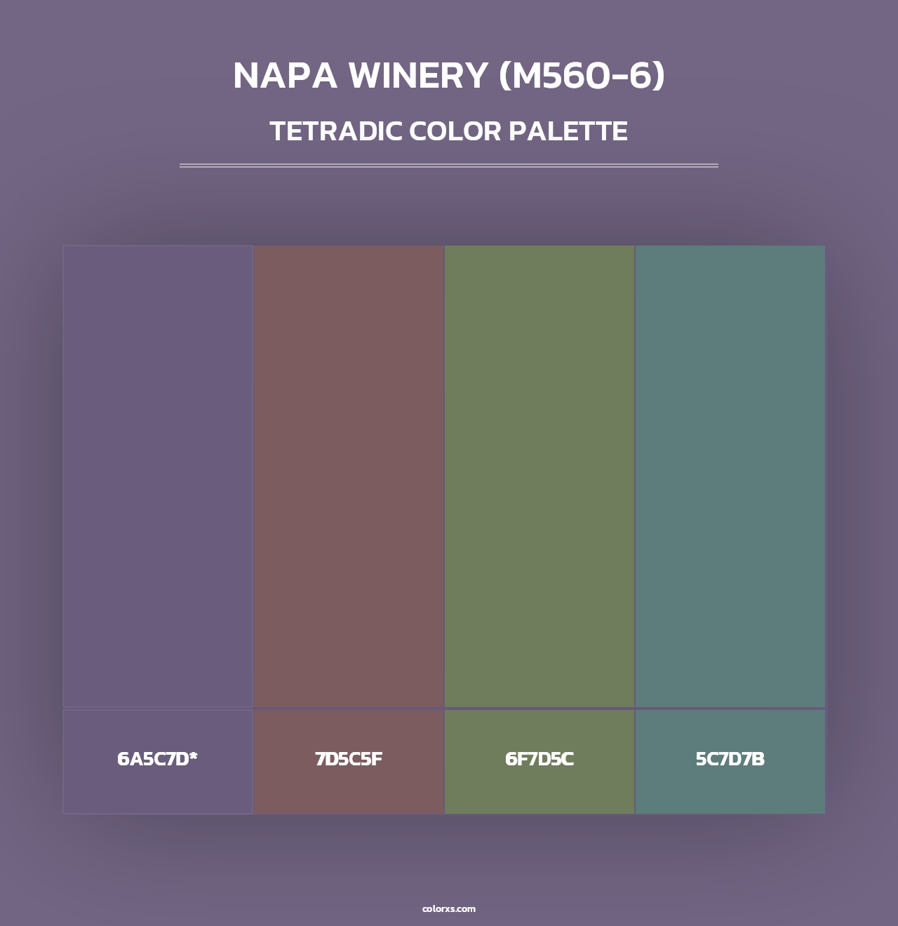 Napa Winery (M560-6) - Tetradic Color Palette