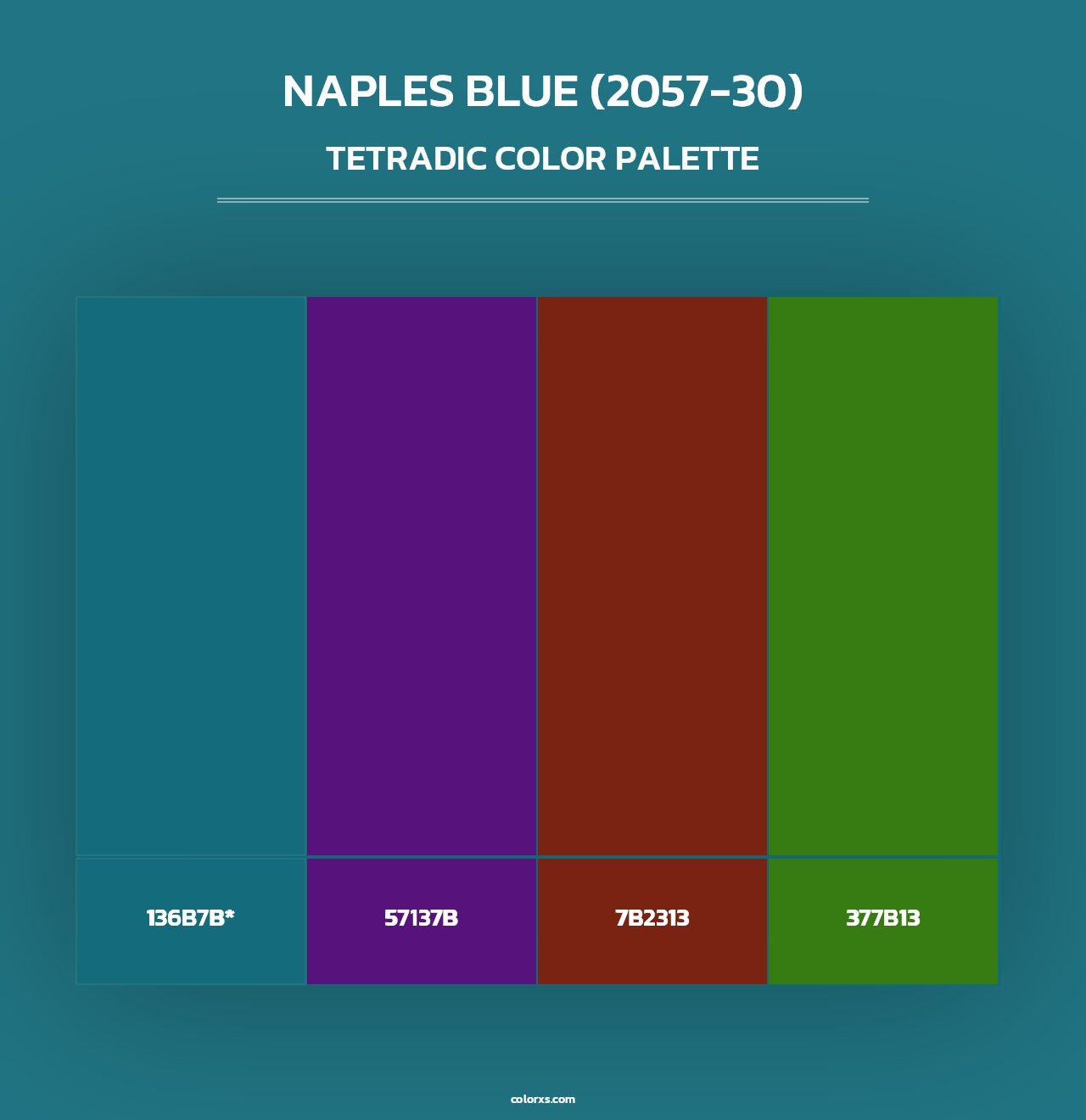 Naples Blue (2057-30) - Tetradic Color Palette