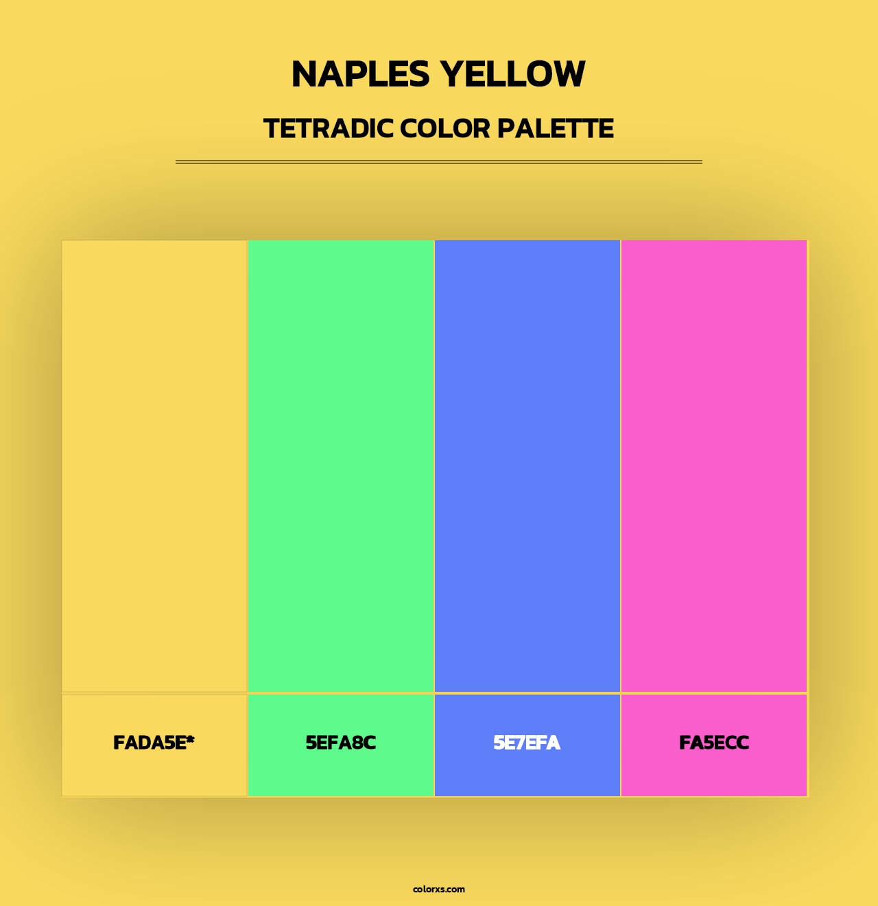 Naples Yellow - Tetradic Color Palette