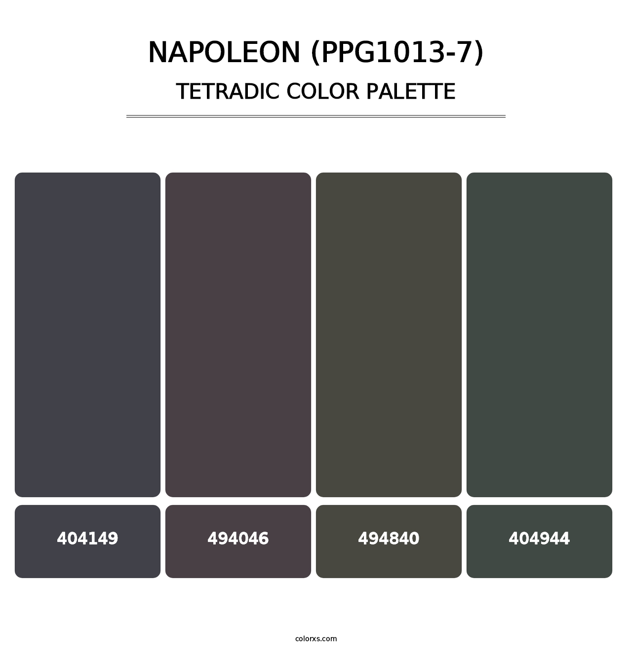 Napoleon (PPG1013-7) - Tetradic Color Palette