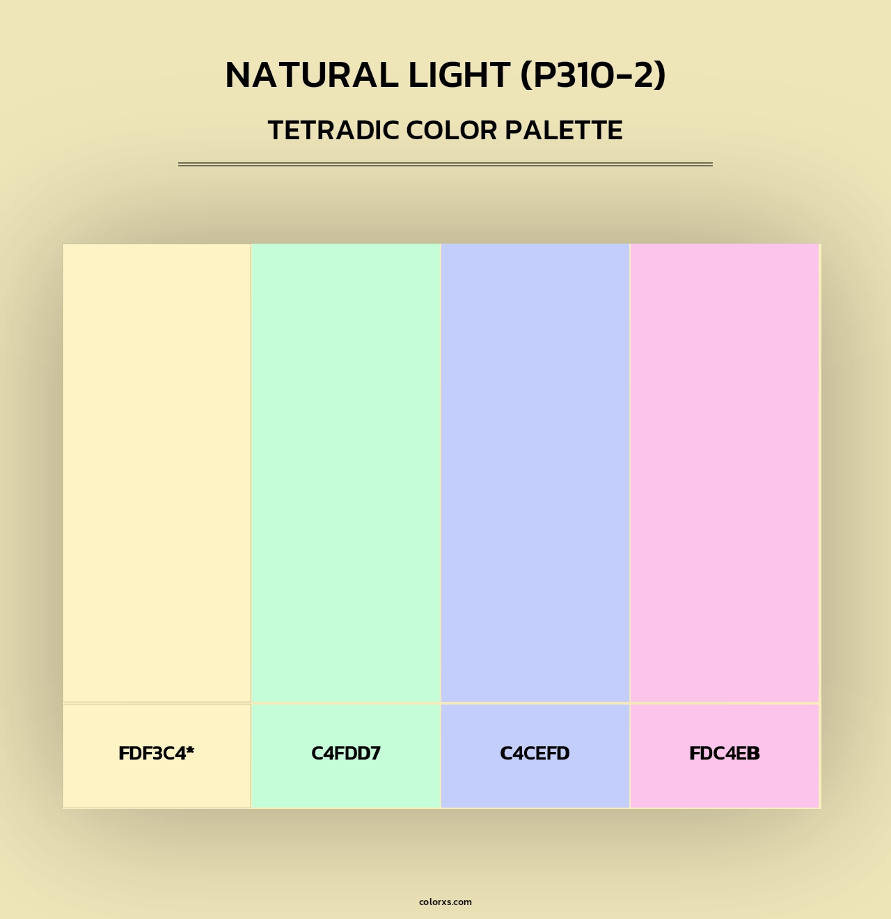 Natural Light (P310-2) - Tetradic Color Palette