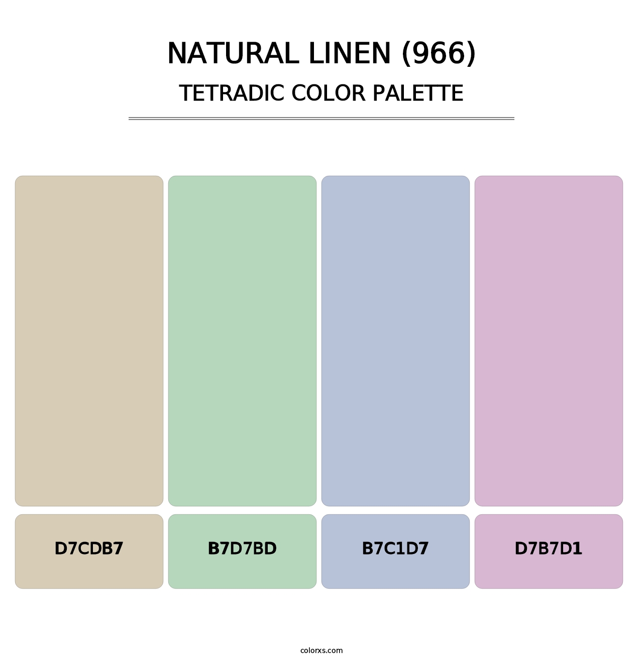 Natural Linen (966) - Tetradic Color Palette