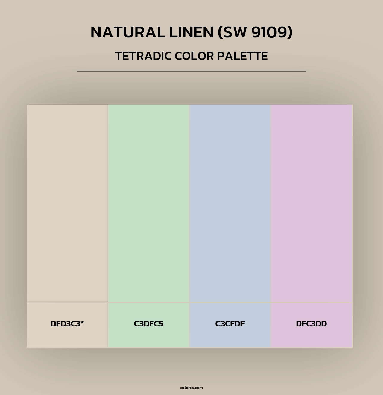 Natural Linen (SW 9109) - Tetradic Color Palette