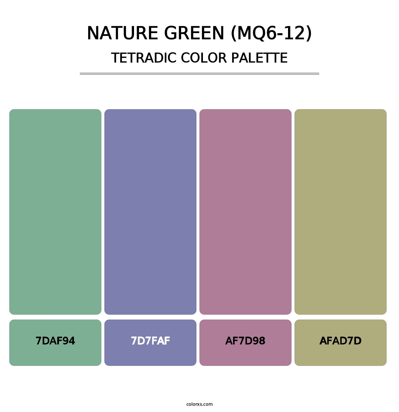 Nature Green (MQ6-12) - Tetradic Color Palette