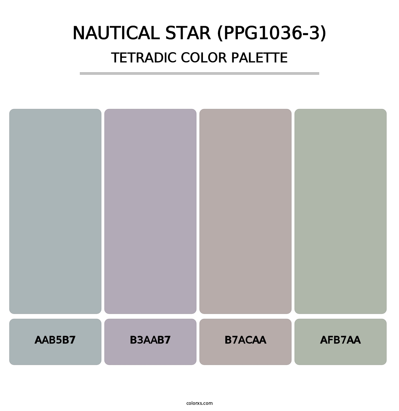 Nautical Star (PPG1036-3) - Tetradic Color Palette
