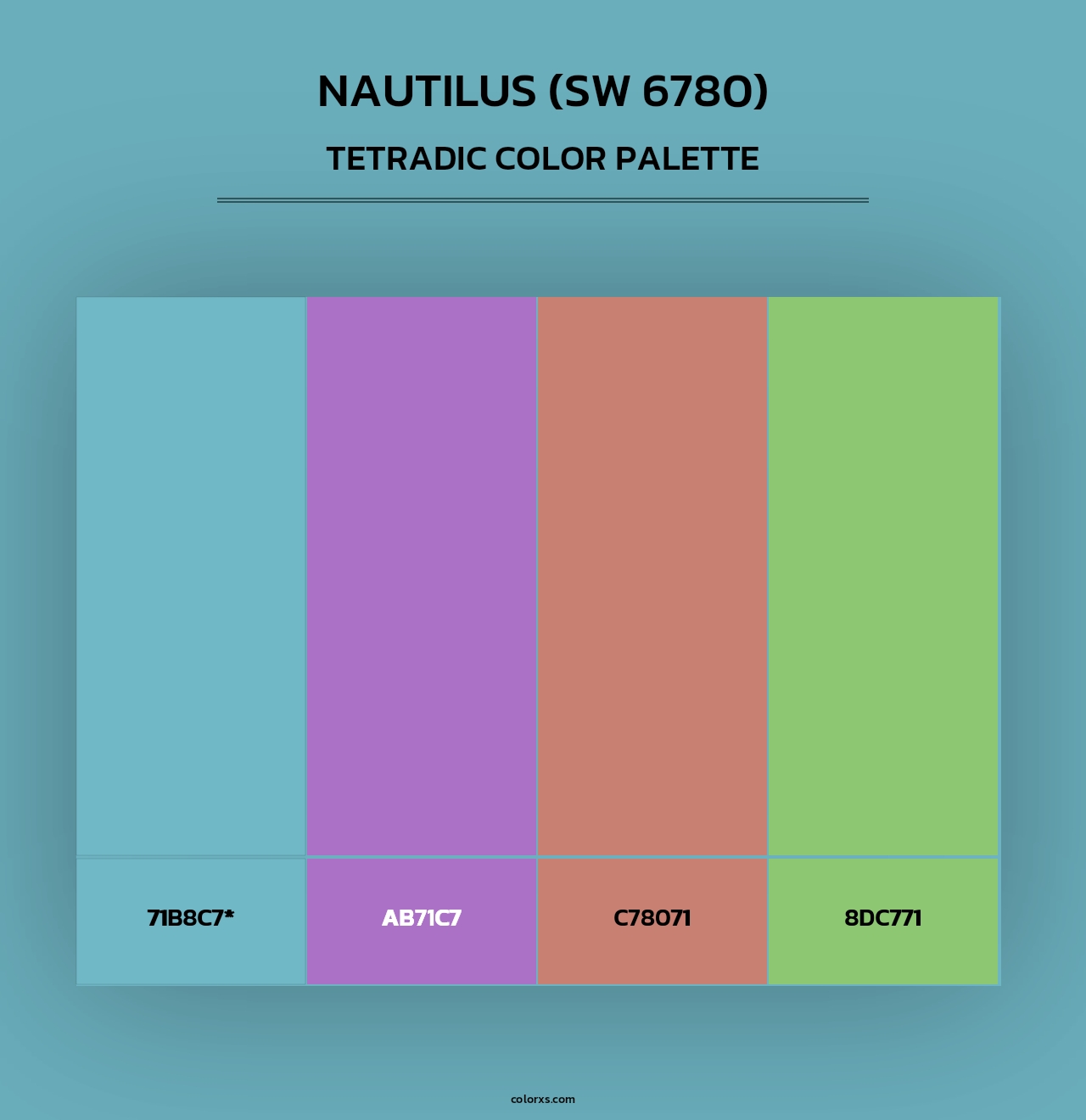 Nautilus (SW 6780) - Tetradic Color Palette