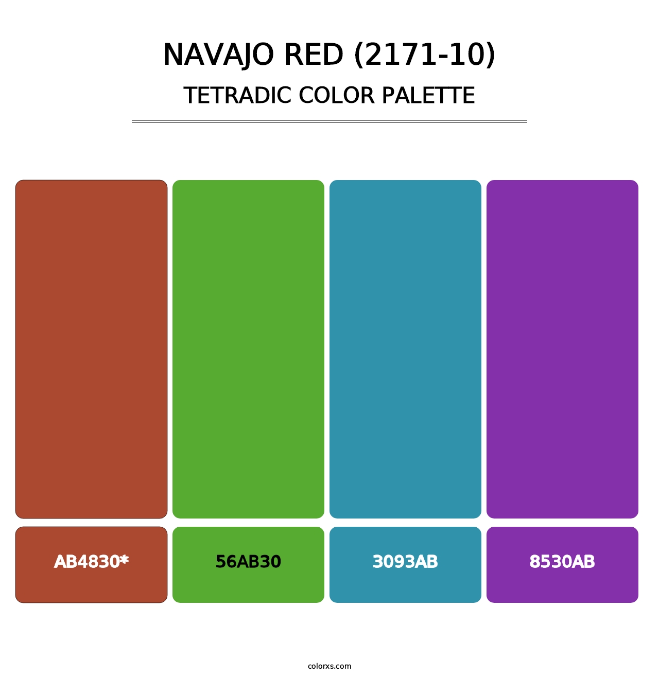 Navajo Red (2171-10) - Tetradic Color Palette