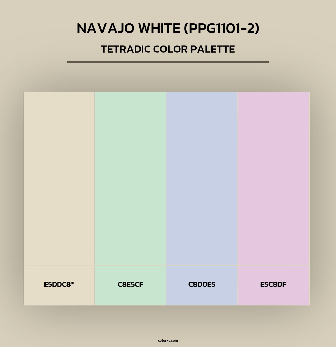 Navajo White (PPG1101-2) - Tetradic Color Palette