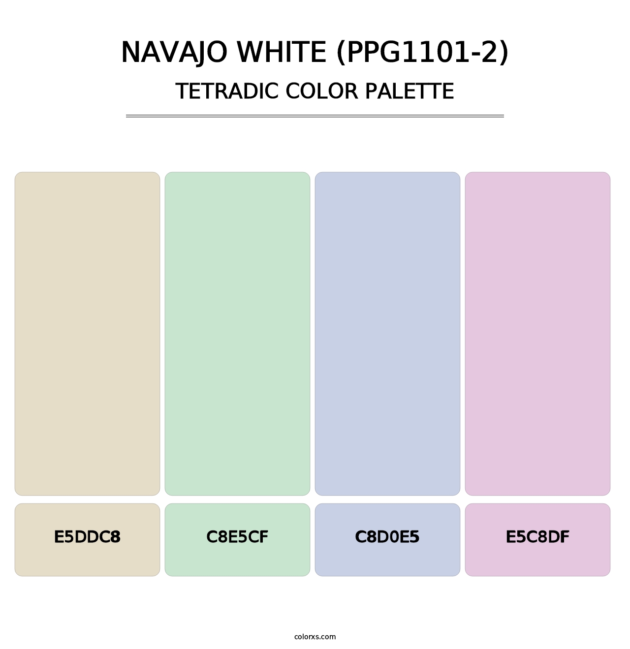 Navajo White (PPG1101-2) - Tetradic Color Palette