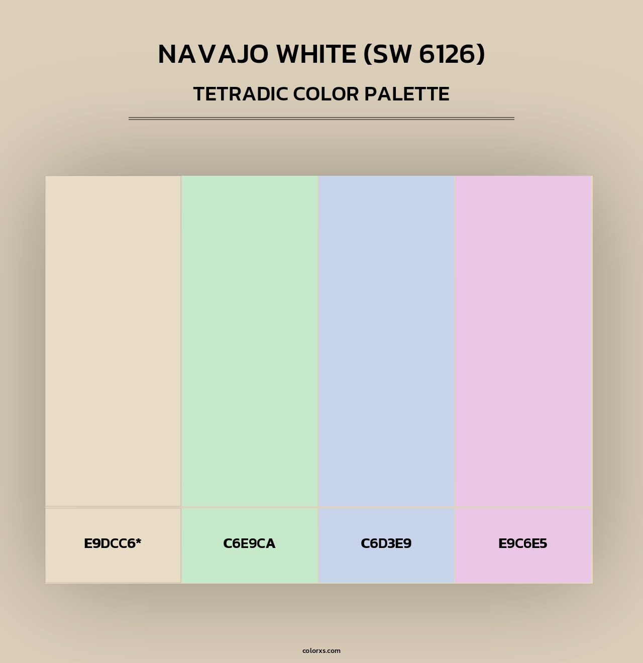 Navajo White (SW 6126) - Tetradic Color Palette