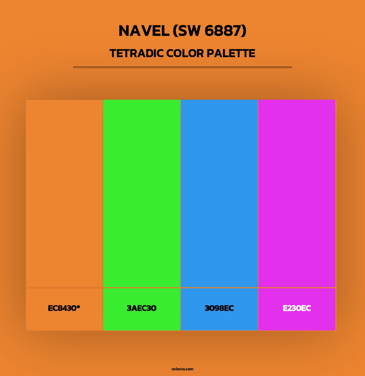Navel (SW 6887) - Tetradic Color Palette