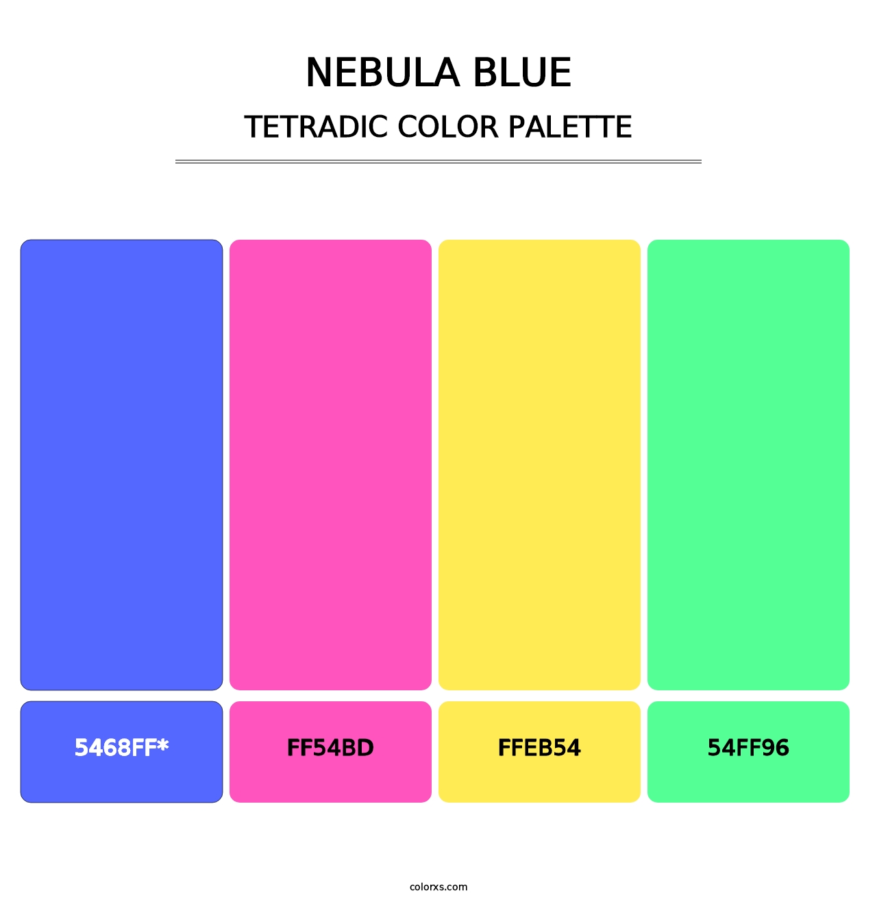 Nebula Blue - Tetradic Color Palette
