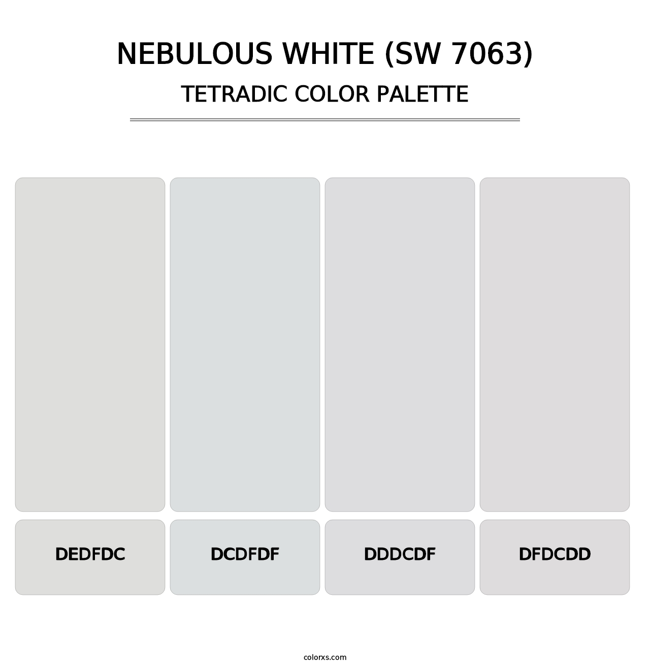 Nebulous White (SW 7063) - Tetradic Color Palette
