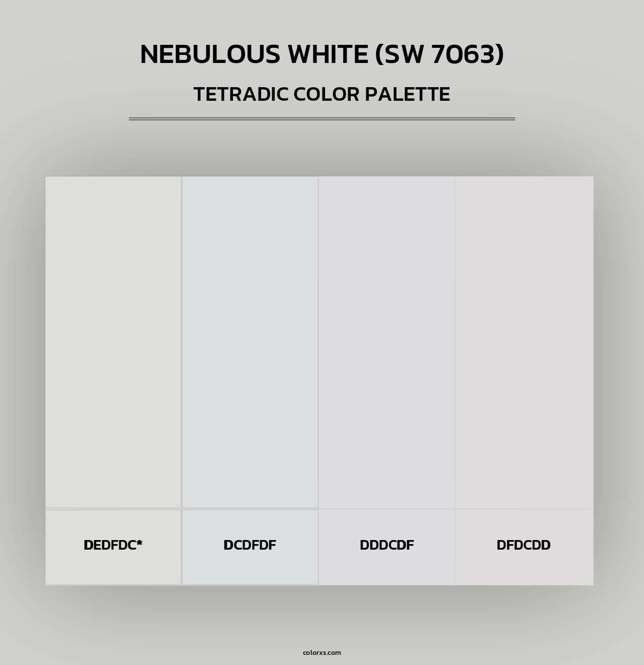 Nebulous White (SW 7063) - Tetradic Color Palette