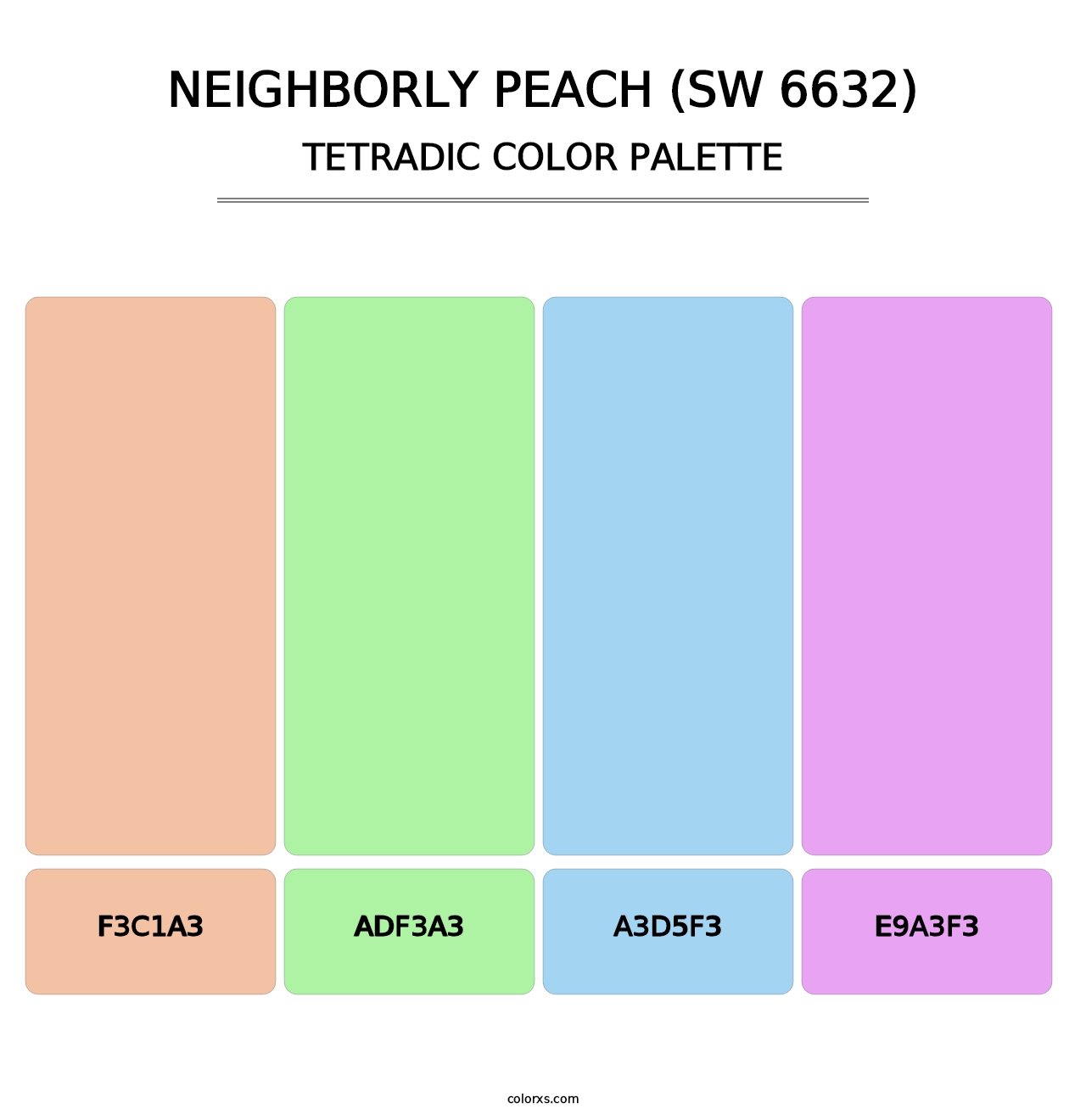 Neighborly Peach (SW 6632) - Tetradic Color Palette