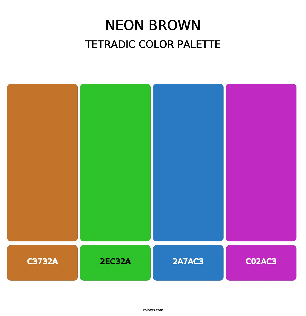 Neon Brown - Tetradic Color Palette