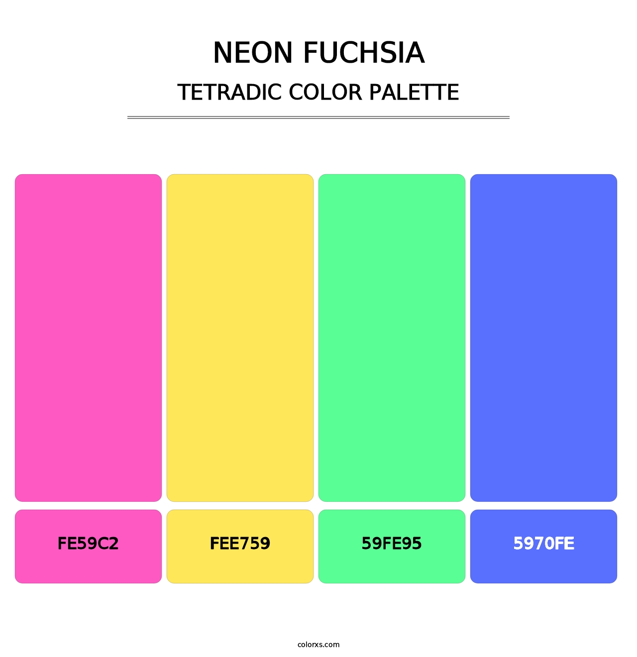 Neon Fuchsia - Tetradic Color Palette