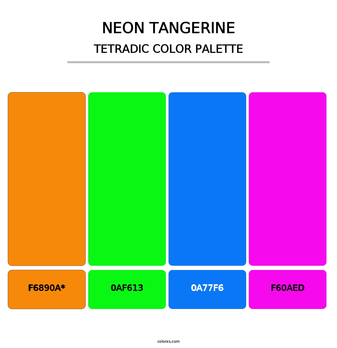 Neon Tangerine - Tetradic Color Palette