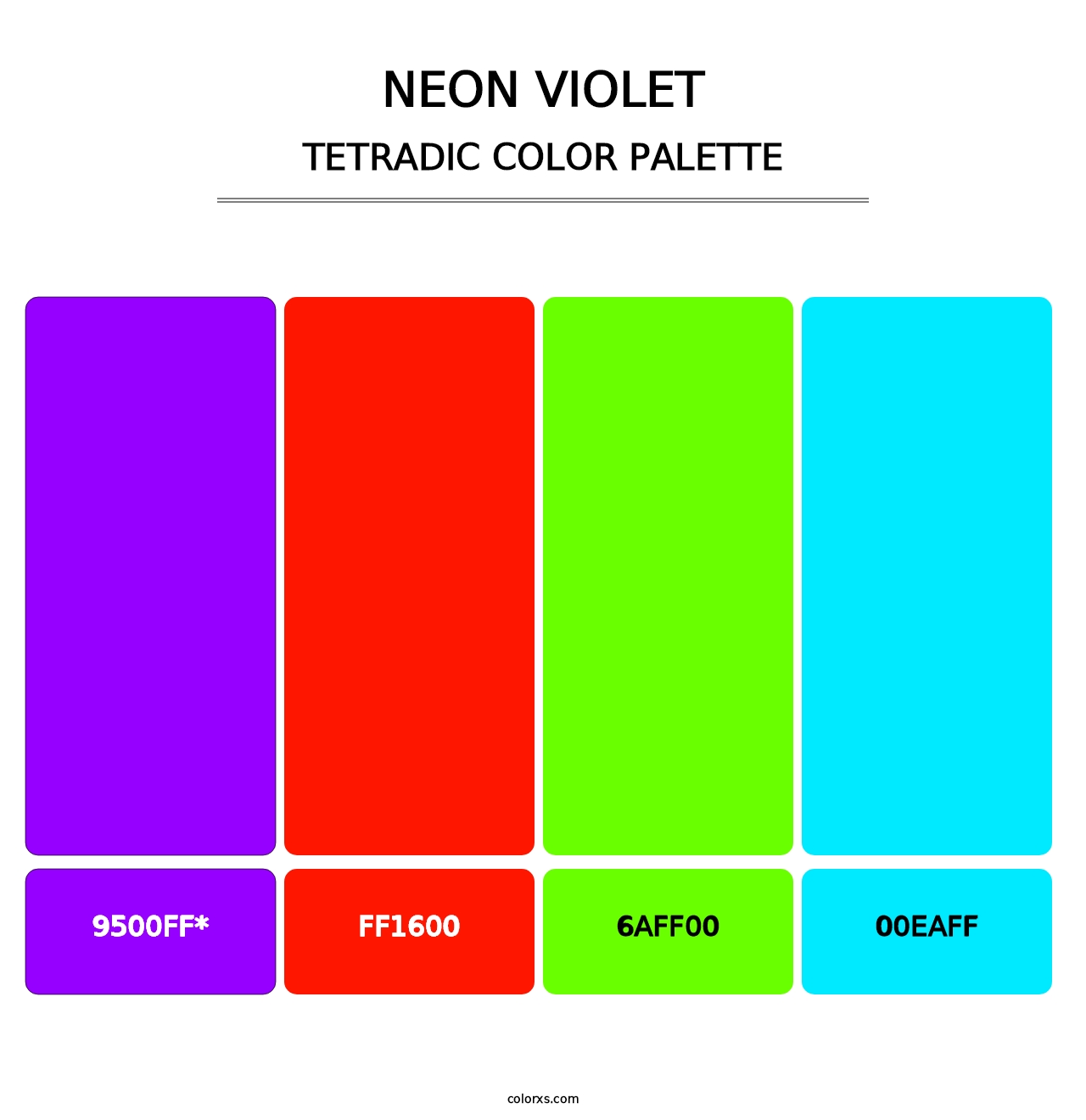Neon Violet - Tetradic Color Palette