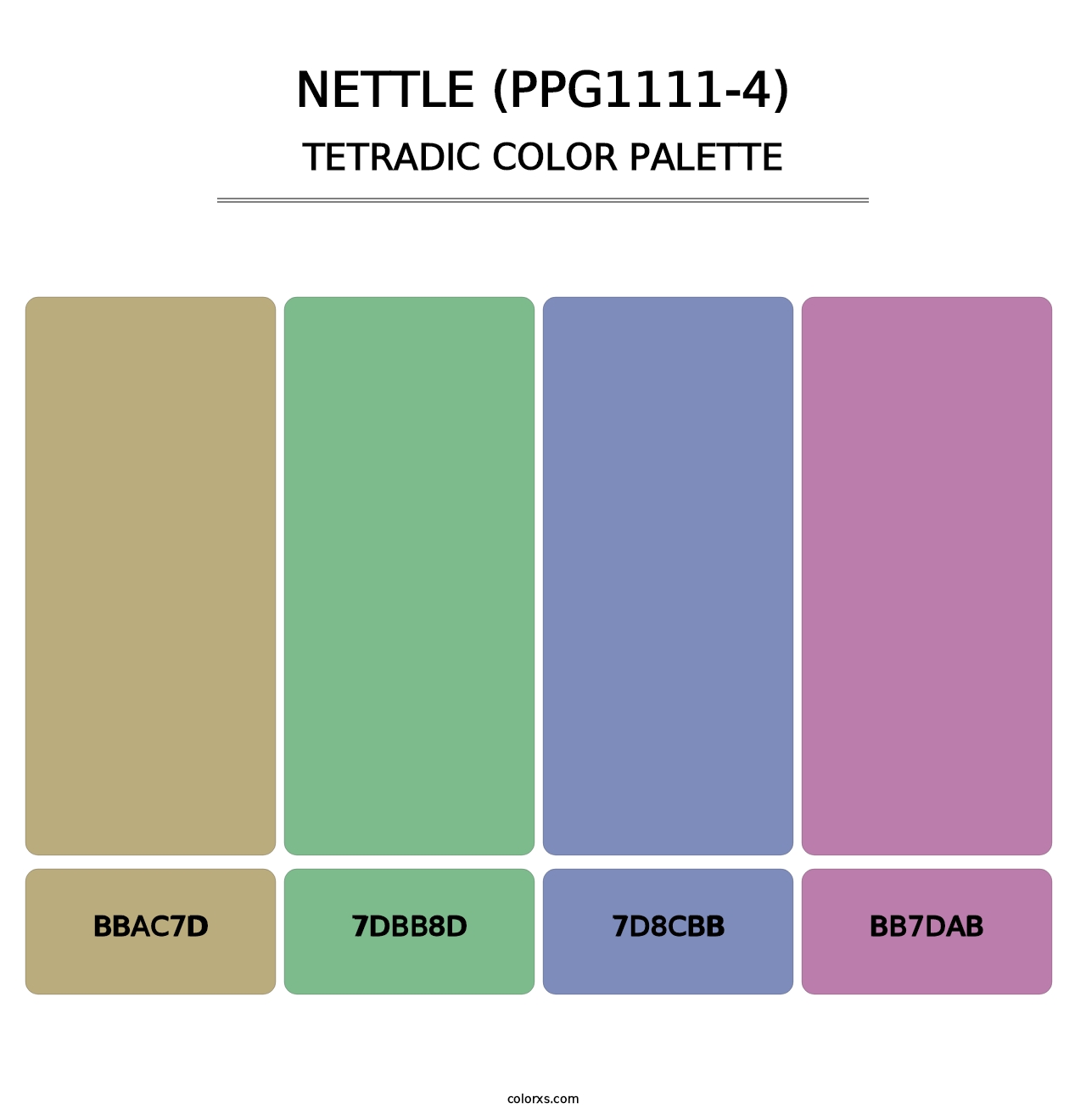 Nettle (PPG1111-4) - Tetradic Color Palette