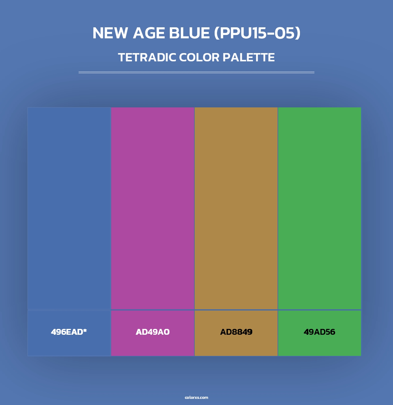 New Age Blue (PPU15-05) - Tetradic Color Palette