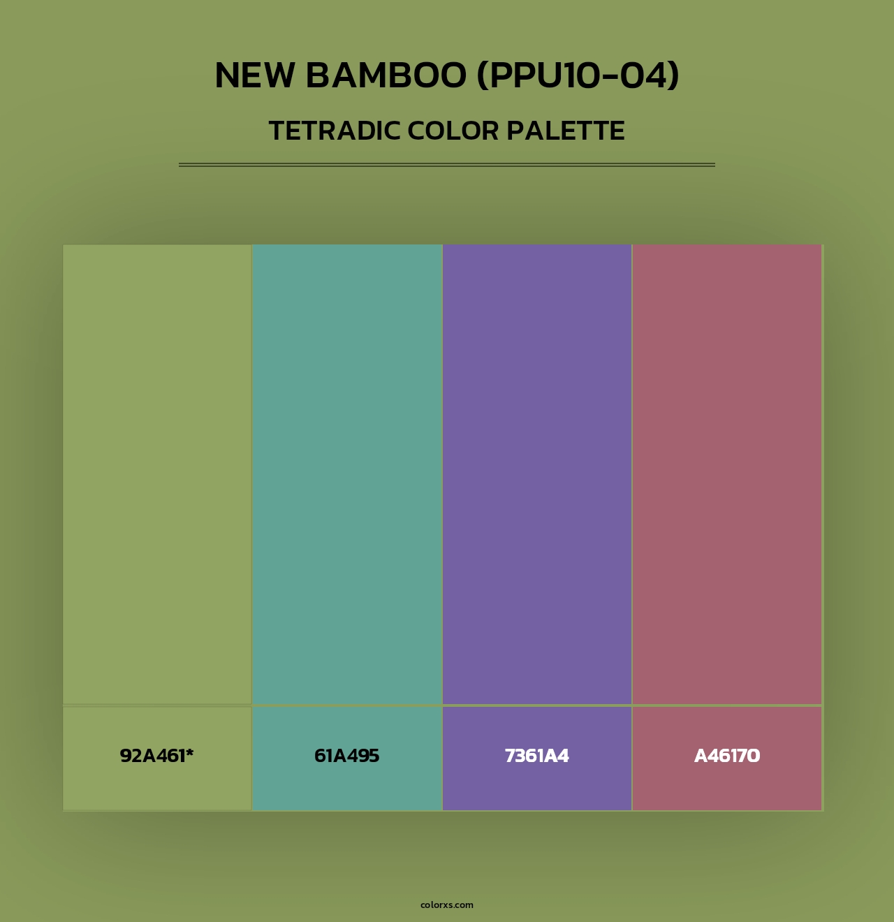 New Bamboo (PPU10-04) - Tetradic Color Palette