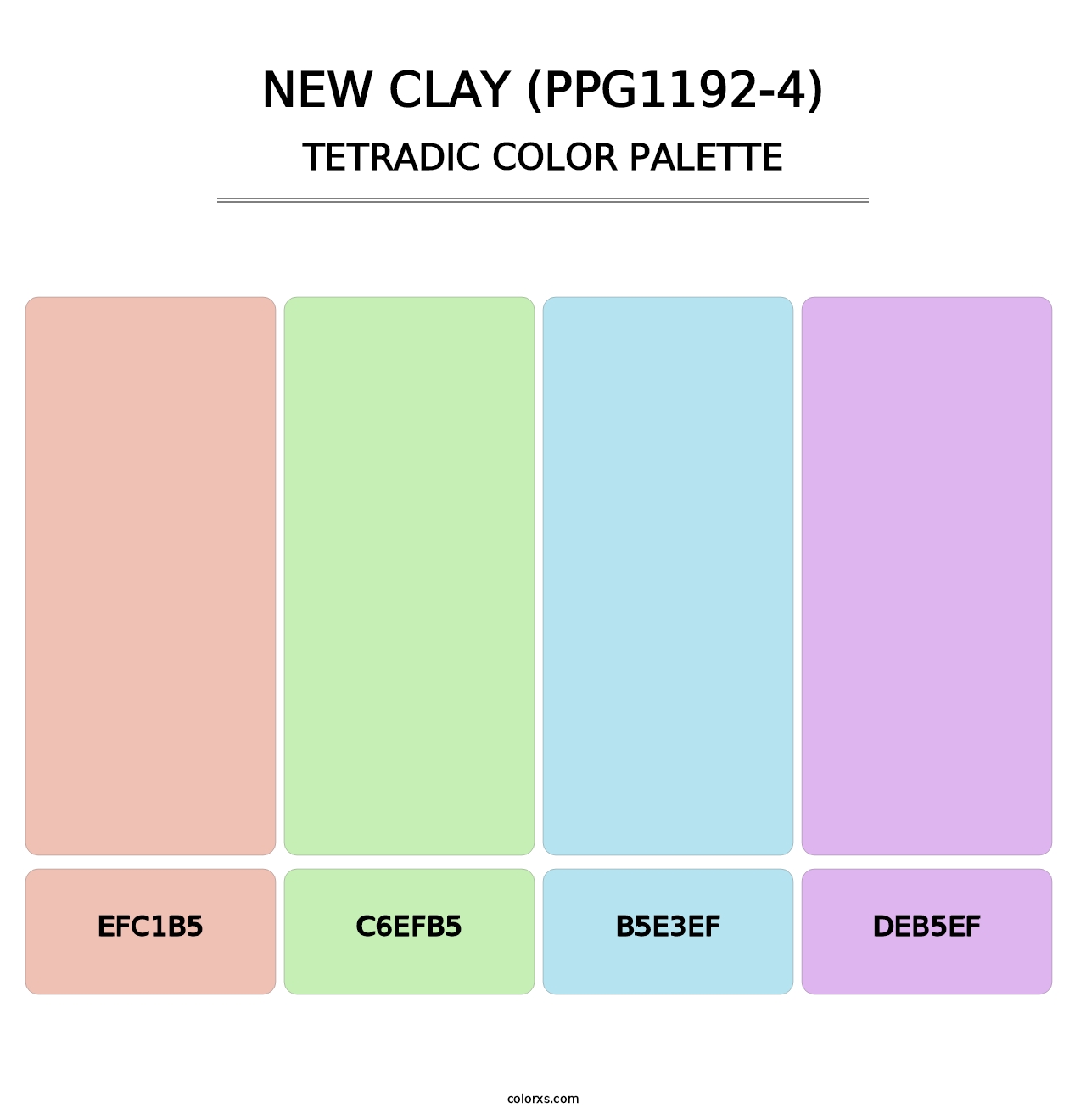 New Clay (PPG1192-4) - Tetradic Color Palette