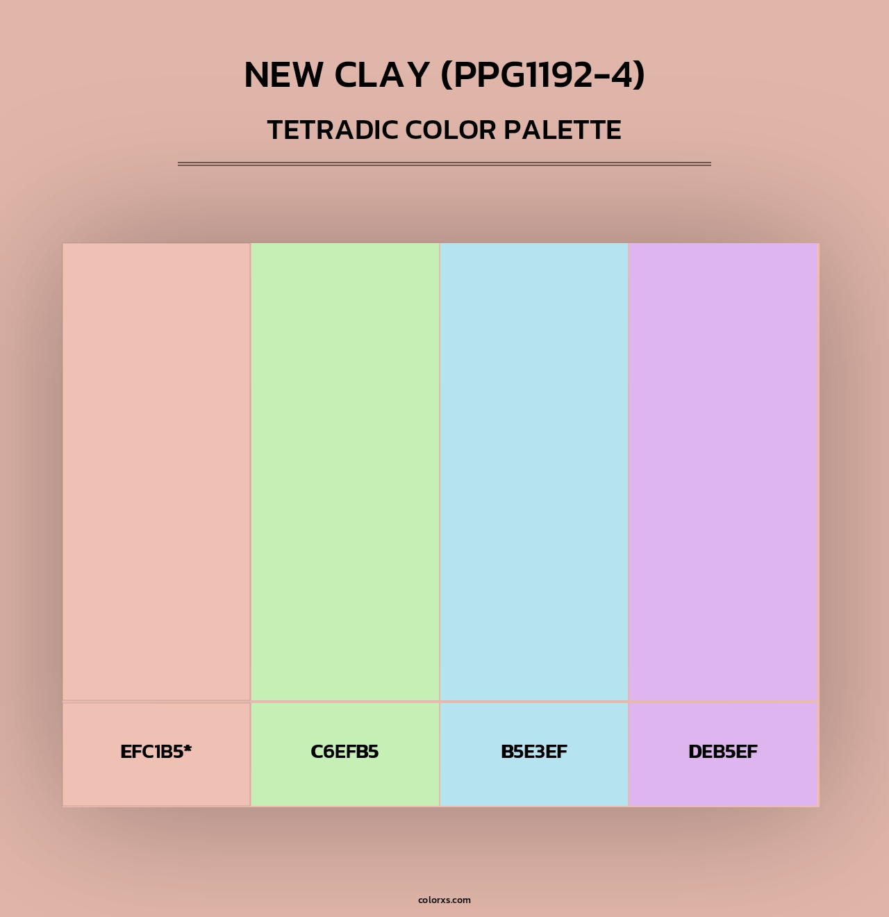 New Clay (PPG1192-4) - Tetradic Color Palette