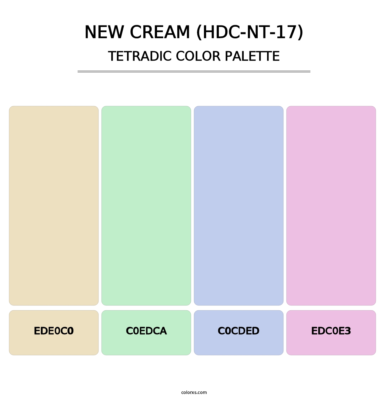 New Cream (HDC-NT-17) - Tetradic Color Palette