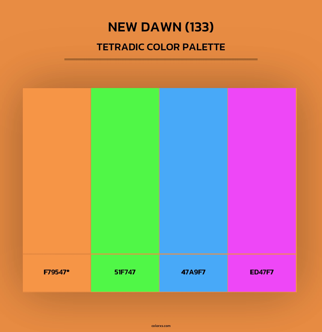 New Dawn (133) - Tetradic Color Palette
