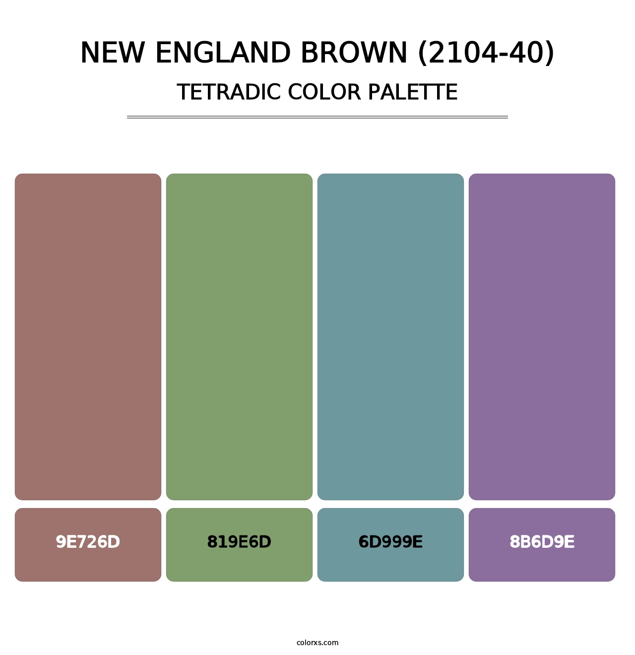 New England Brown (2104-40) - Tetradic Color Palette