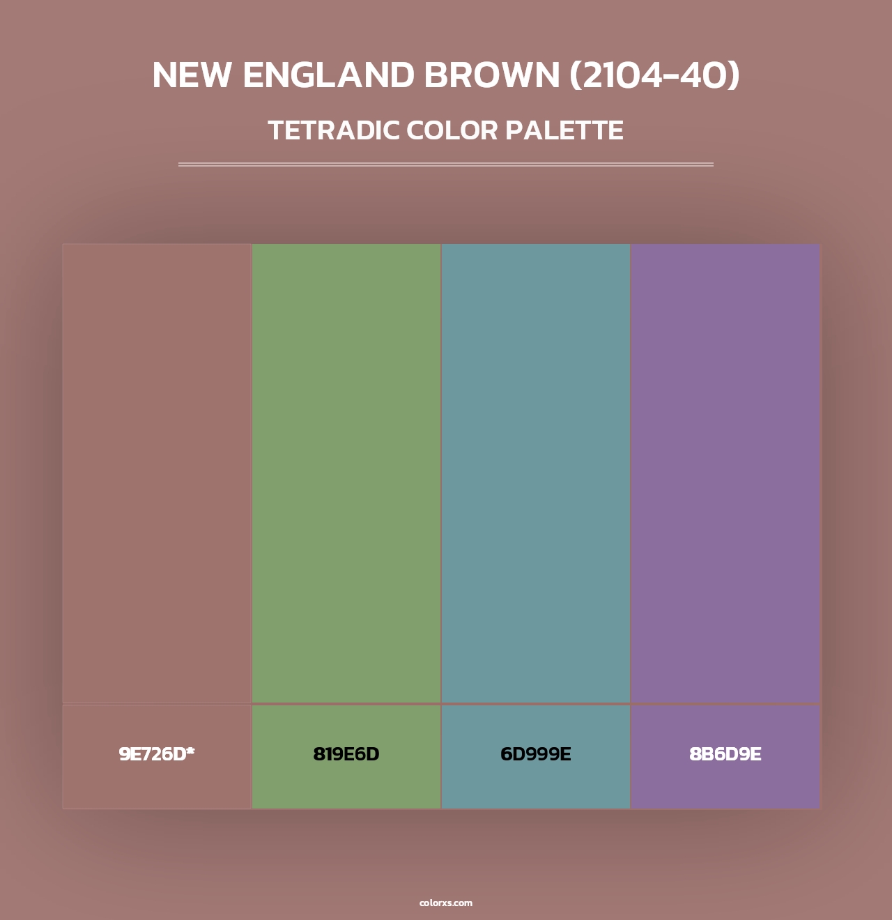 New England Brown (2104-40) - Tetradic Color Palette