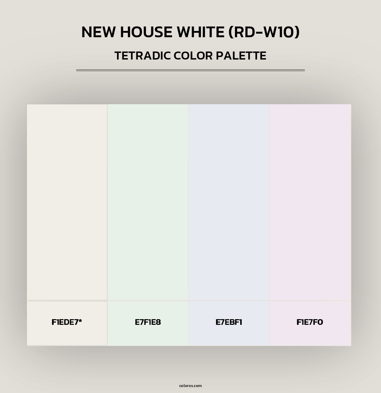 New House White (RD-W10) - Tetradic Color Palette