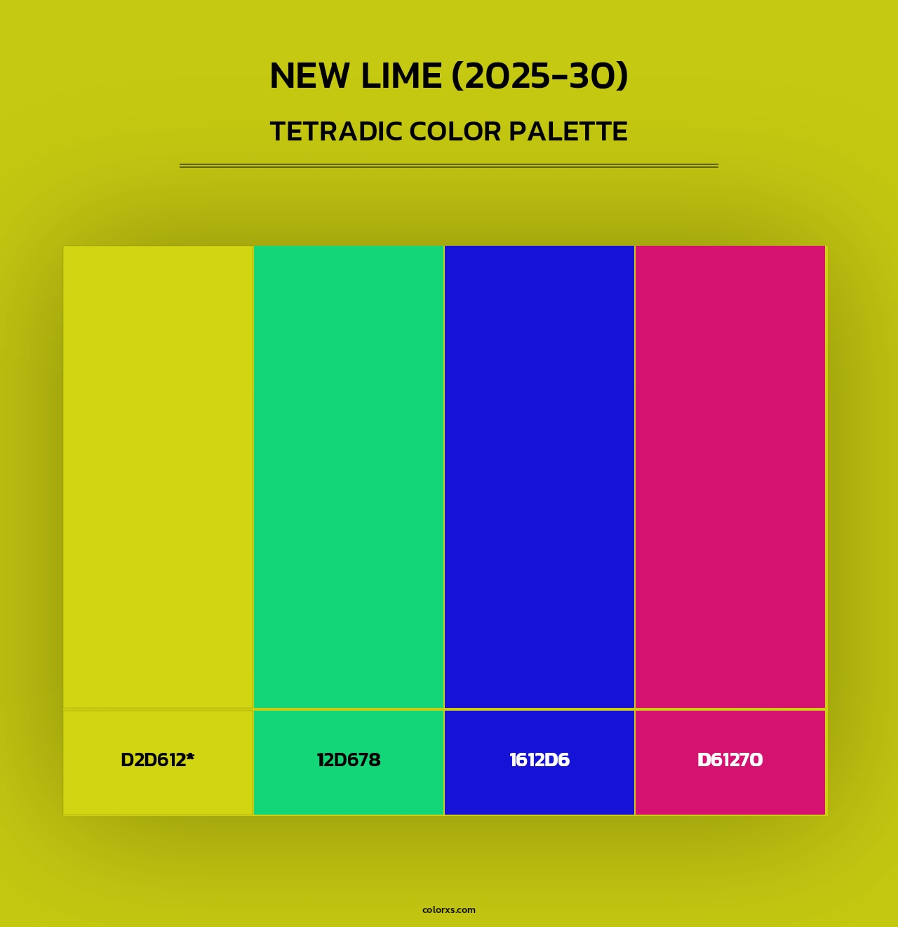 New Lime (2025-30) - Tetradic Color Palette