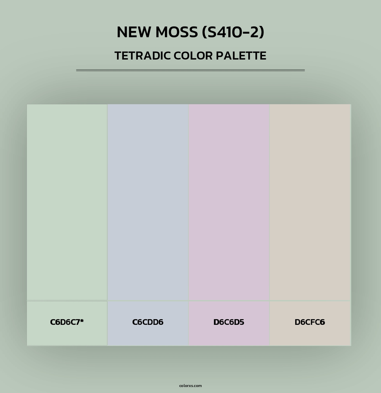 New Moss (S410-2) - Tetradic Color Palette