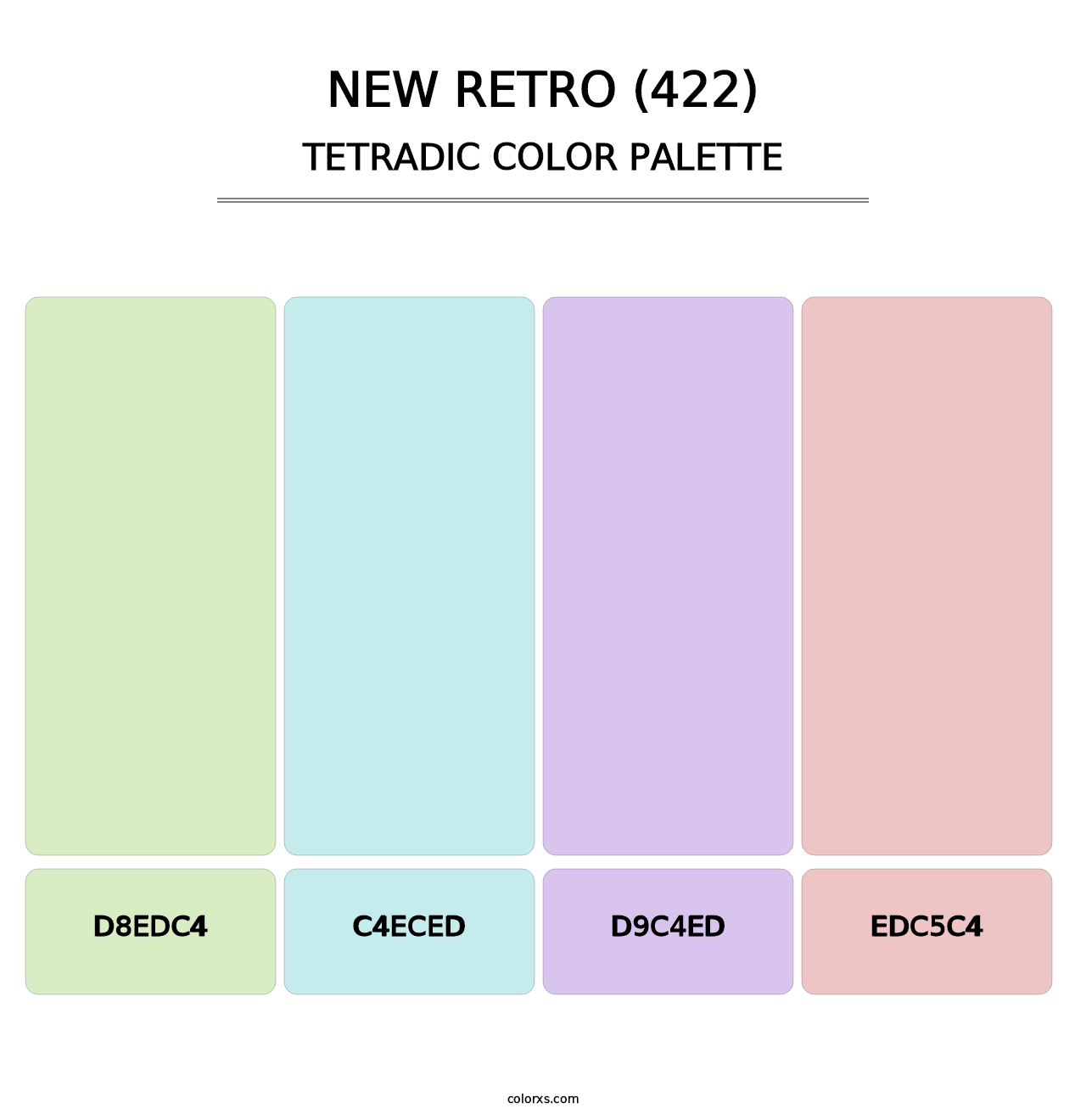 New Retro (422) - Tetradic Color Palette