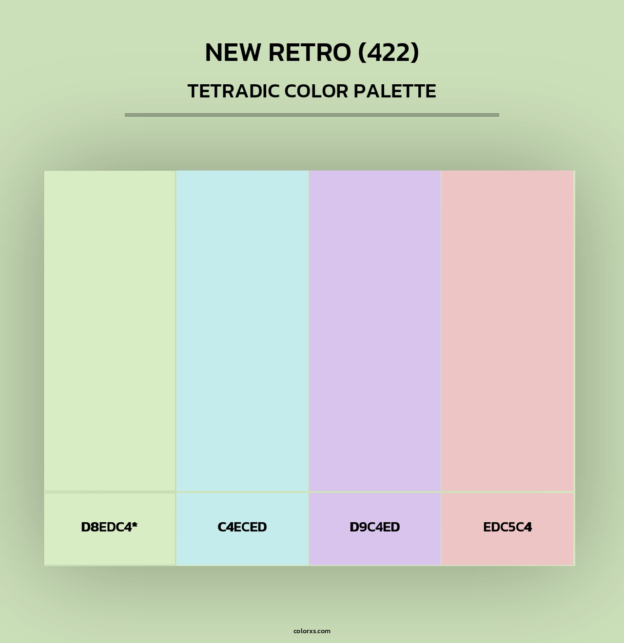 New Retro (422) - Tetradic Color Palette