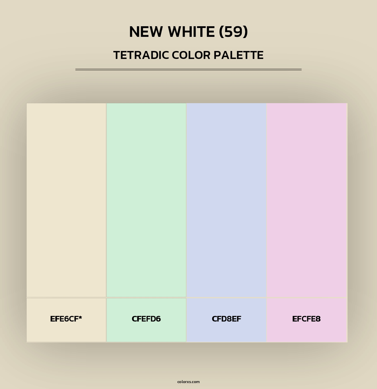 New White (59) - Tetradic Color Palette