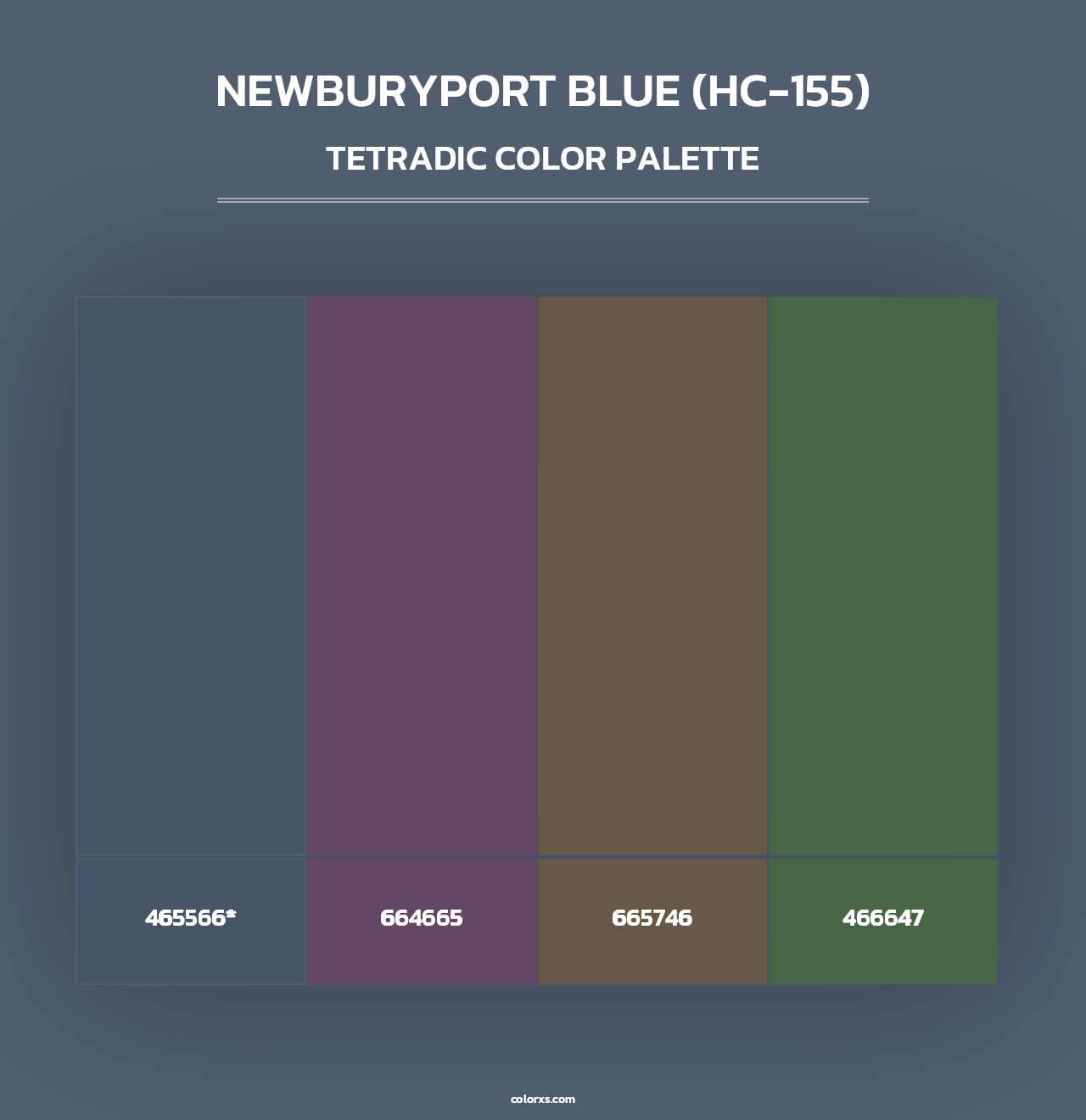 Newburyport Blue (HC-155) - Tetradic Color Palette