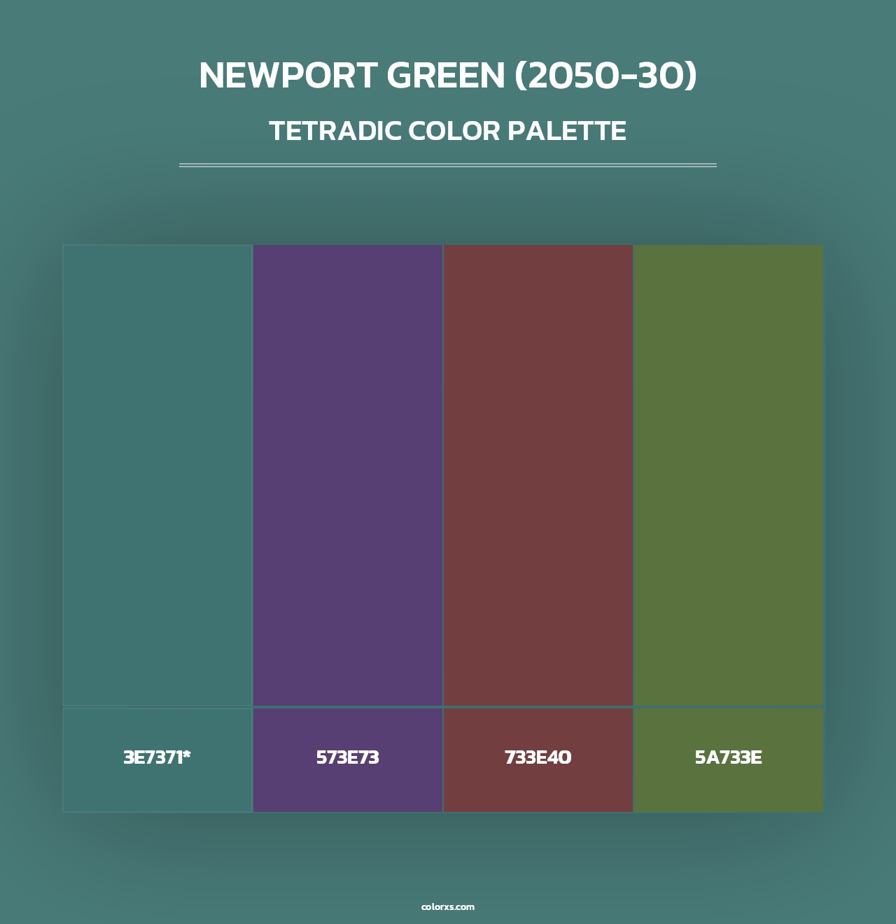Newport Green (2050-30) - Tetradic Color Palette