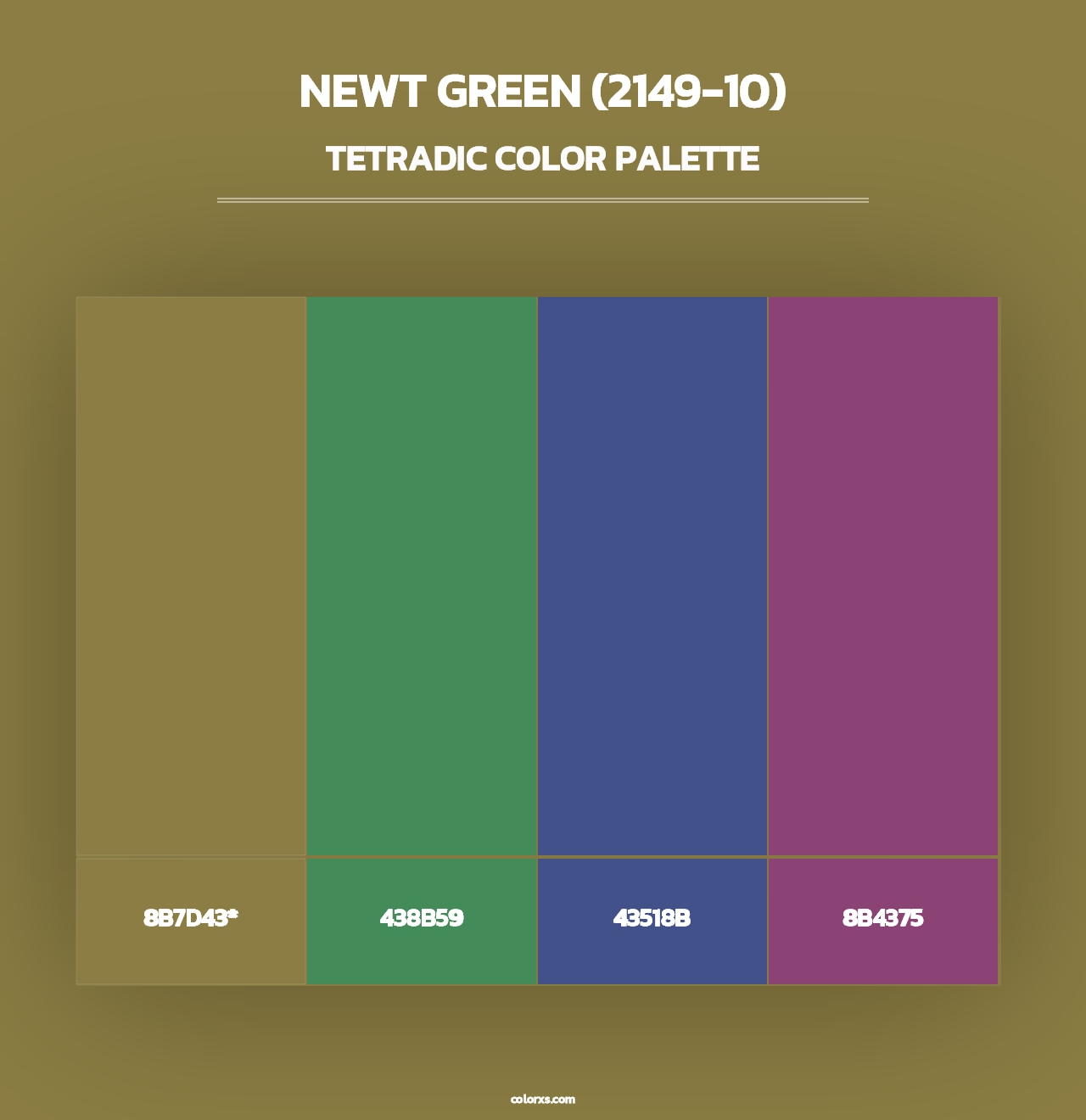 Newt Green (2149-10) - Tetradic Color Palette