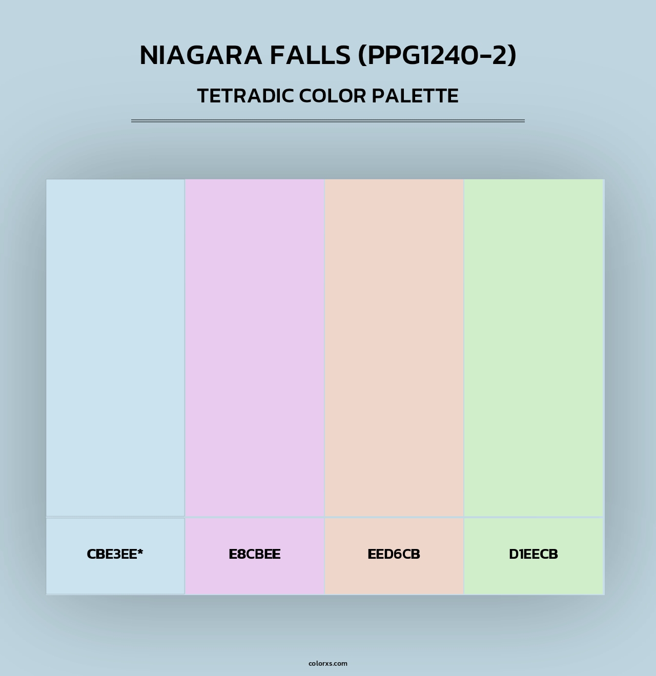Niagara Falls (PPG1240-2) - Tetradic Color Palette