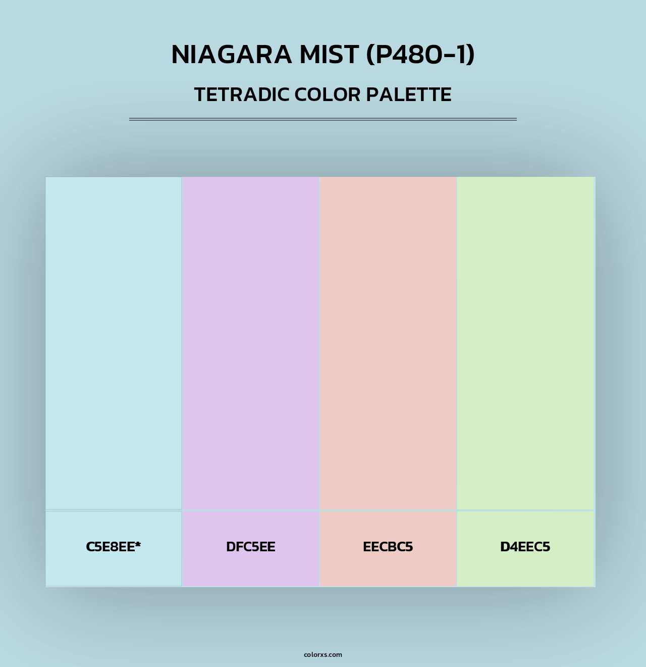 Niagara Mist (P480-1) - Tetradic Color Palette