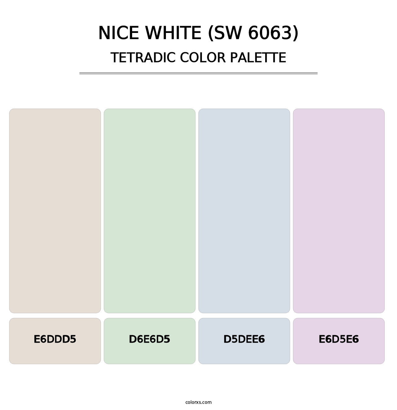 Nice White (SW 6063) - Tetradic Color Palette