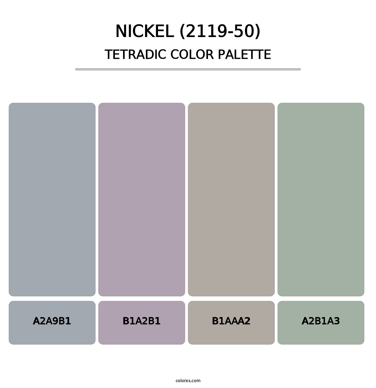 Nickel (2119-50) - Tetradic Color Palette