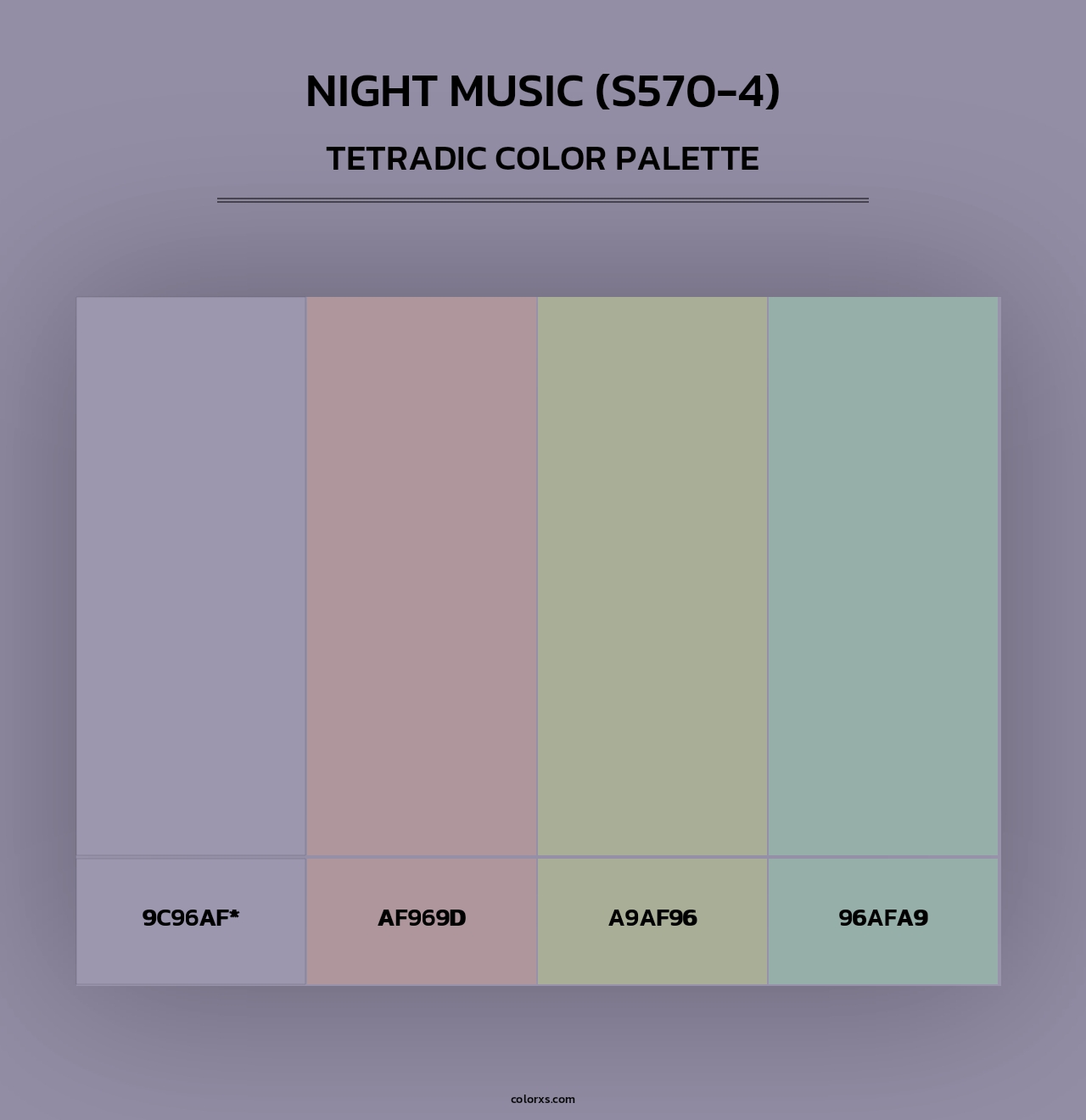 Night Music (S570-4) - Tetradic Color Palette