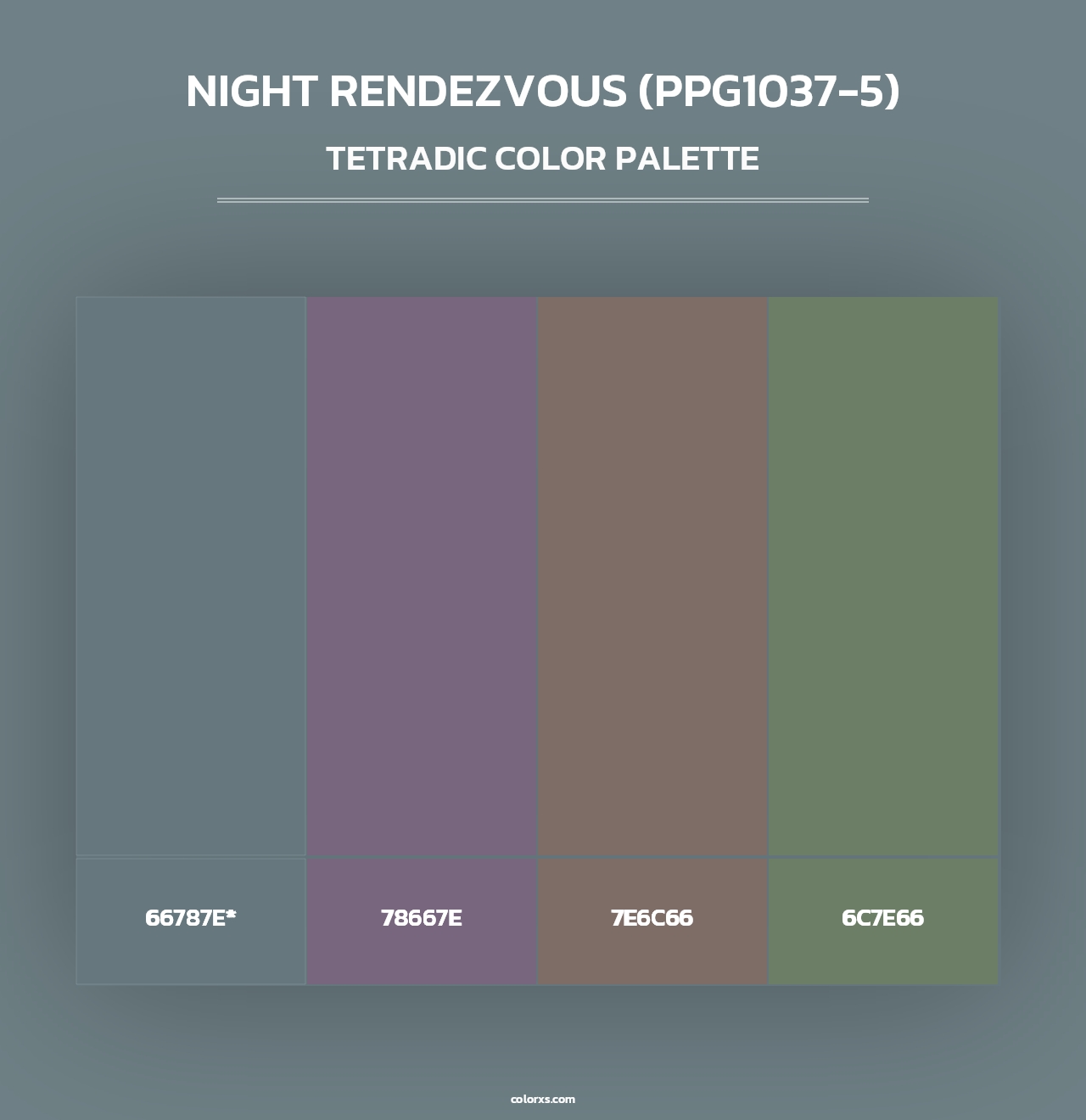 Night Rendezvous (PPG1037-5) - Tetradic Color Palette
