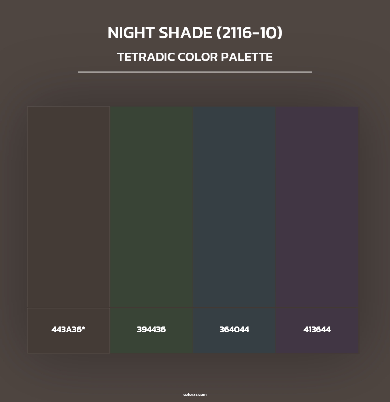 Night Shade (2116-10) - Tetradic Color Palette