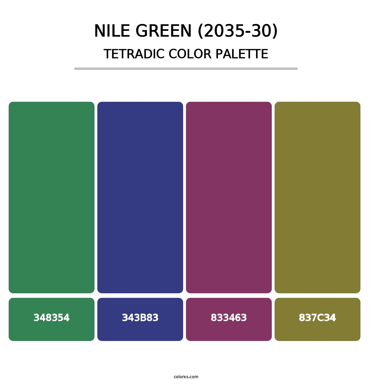 Nile Green (2035-30) - Tetradic Color Palette